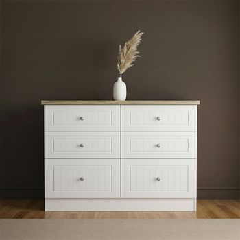Vienna Porcelain 6 Drawer Midi Chest