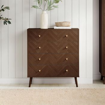 Herringford Walnut 4 Drawer Chest
