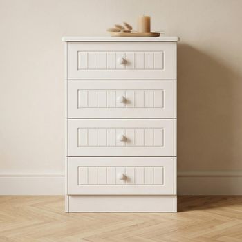 Warwick White 4 Drawer Midi Chest
