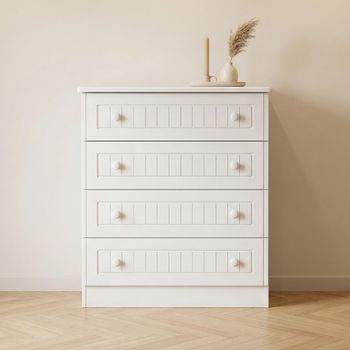 Warwick White 4 Drawer Chest