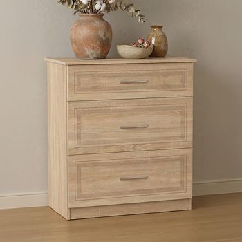 Dorset Oak 3 Drawer Deep Chest