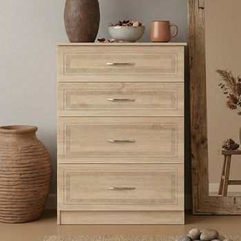 Dorset Oak 4 Drawer Deep Chest