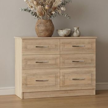 Dorset Oak 6 Drawer Midi Chest