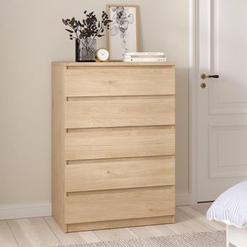 Naia Oak 5 Drawer Chest