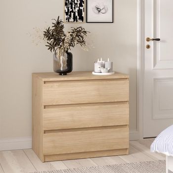 Naia Oak 3 Drawer Small Chest