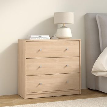 May Oak 3 Drawer Small Chest