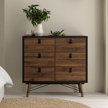 Ry Black 6 Drawer Chest