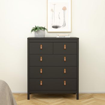 Barcelona Black 3+2 Drawer Chest