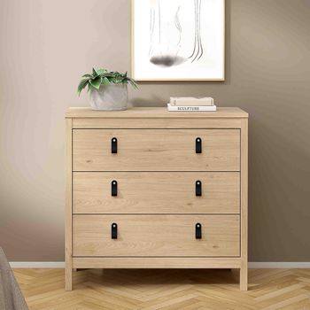 Barcelona Jackson Hickory Oak 3 Drawer Chest