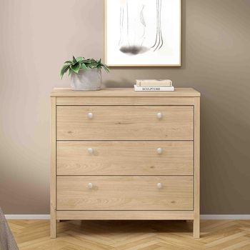 Madrid Jackson Hickory Oak 3 Drawer Chest