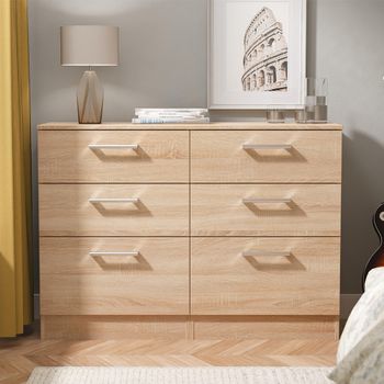 Devon Midi Oak 6 Drawer Chest