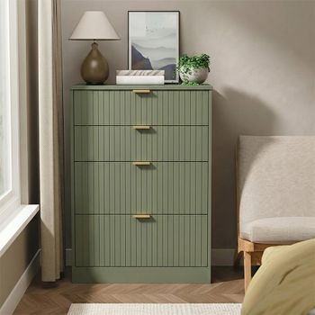 Nashville Green 4 Drawer Deep Midi Chest