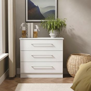 Worcester White 3 Drawer Small Chest