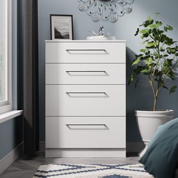 Worcester White 4 Drawer Deep Chest