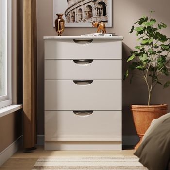 Camden Cashmere Gloss 4 Drawer Deep Chest