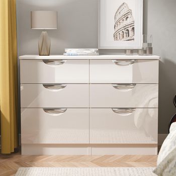Camden Cashmere 6 Drawer Midi Chest