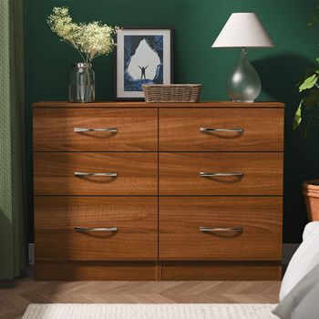 Avon 6 Drawer Midi Walnut Chest