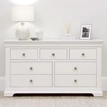 Paisley White Painted 3+4 Drawer Large Chest