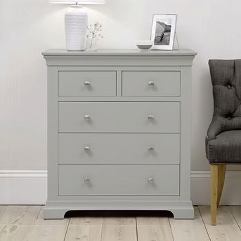 Paisley Grey Painted 2+3 Drawer Wide Chest