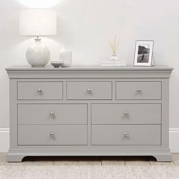 Paisley Grey Painted 3+4 Drawer Large Chest