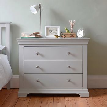 Paisley Grey Painted 3 Drawer Wide Chest