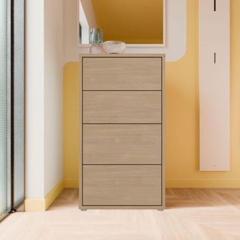 Alice Springs Elegancia Oak 4 Drawer Tall Chest