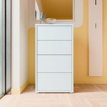 Alice Springs Light Grey 4 Drawer Tall Chest