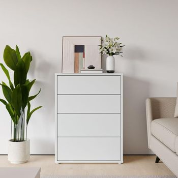 Alice Springs Light Grey 4 Drawer Wide Chest