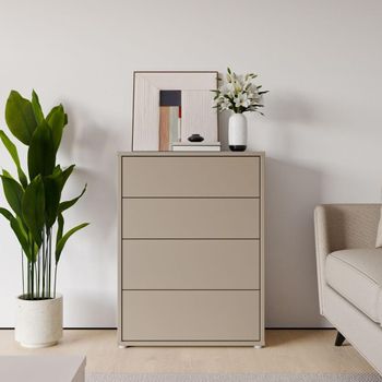 Alice Springs Taupe 4 Drawer Wide Chest