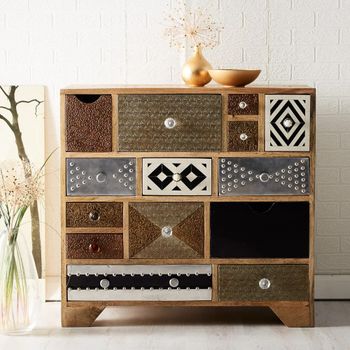 Sorio Multi Drawer Reclaimed Wood 7 Drawer Chest