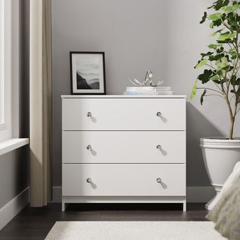 Yarmouth White Matt 3 Drawer Chest