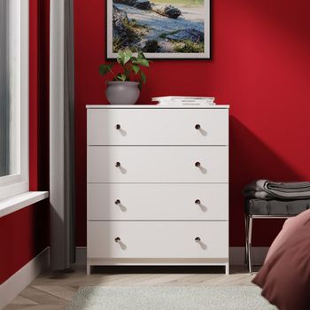 Yarmouth White Matt 4 Drawer Chest