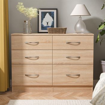 Avon Oak 6 Drawer Midi Chest
