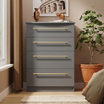 Haworth Grey 4 Drawer Deep Chest