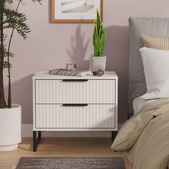 Fluted 2 Drawer Midi Kashmir Matt Chest