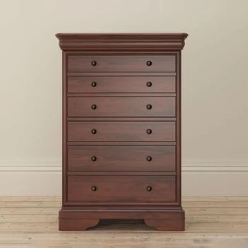 Antoinette 6 Drawer Tall Cherrywood Chest