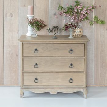 Camille Grey Oak 3 Drawer Chest