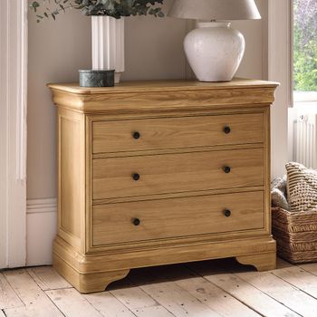 Bordeaux Natural Oak 3 Drawer Chest