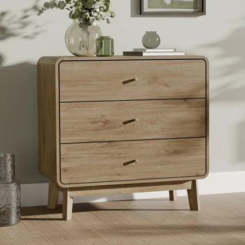 Ingrid Natural Oak 3 Drawer Small Chest