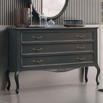 Verdi Italian Grey 3 Drawer French Style Chest