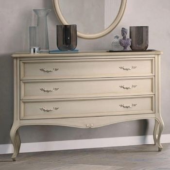 Verdi Italian Ivory 3 Drawer French Style Chest