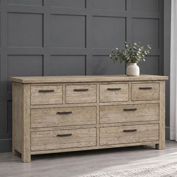 Reclaimed Pine 8 Drawer Wide Chest