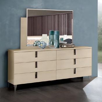 Ambra Italian Chest - 6 Drawer - Large - Sand Birch
