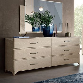 Maia Italian Chest - 6 Drawer - Wide - Sand Birch