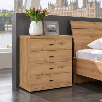 Dakar 2 Bedside / Chest / Slate Handles Dresser - Sizes Available