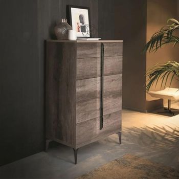 Matera Italian Wood Grain 5 Drawer Chest