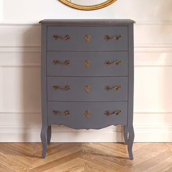 Loire Dark Grey 4 Drawer Chest