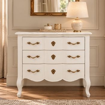 Loire White 3 Drawer Chest