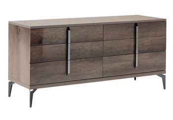 Matera Italian Wood Grain 6 Drawer Wide Dresser
