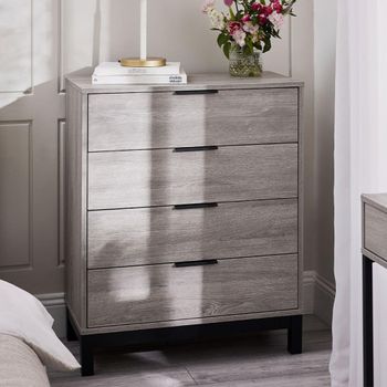Bali Grey Oak 4 Drawer Chest